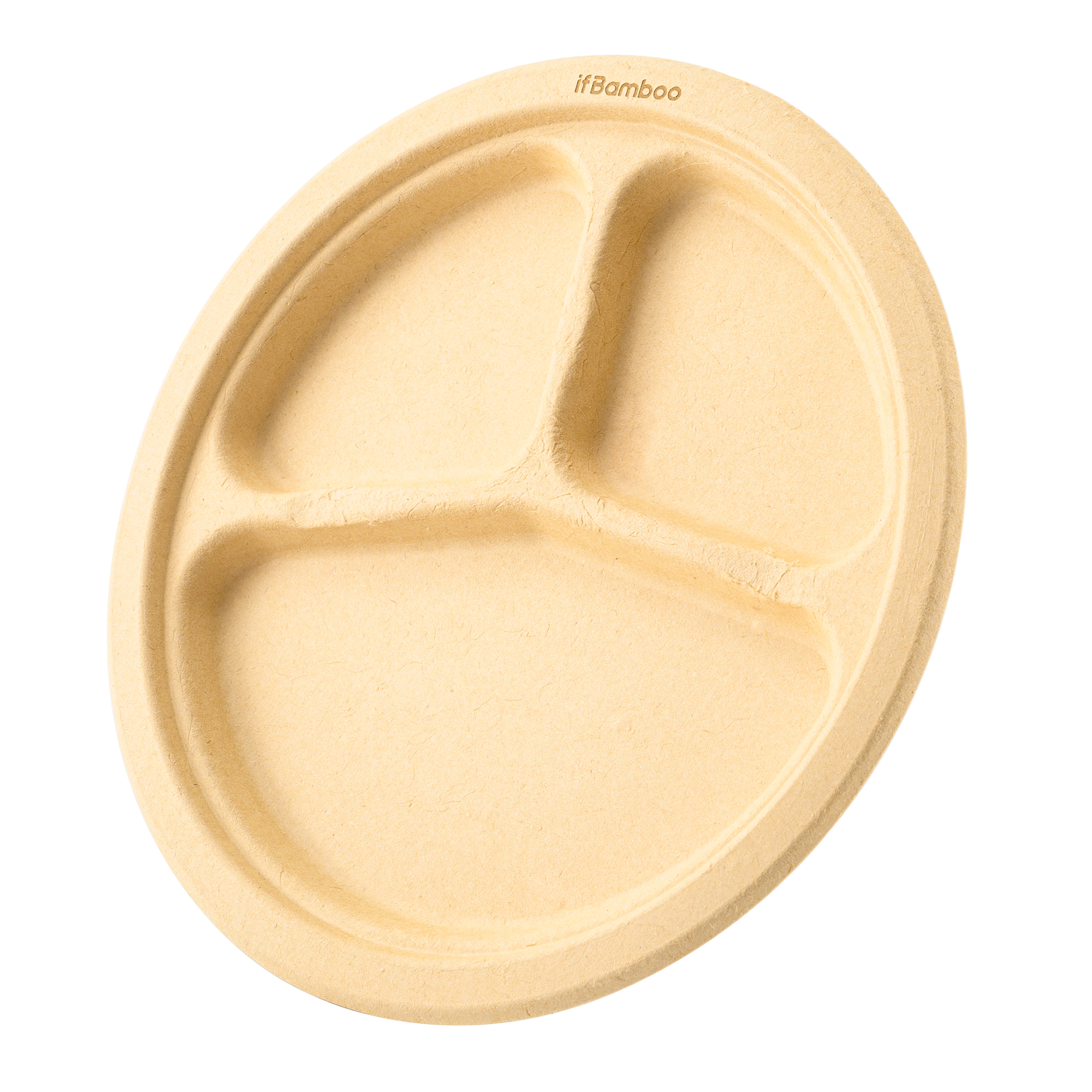 Bamboo fiber disposable dinner plate