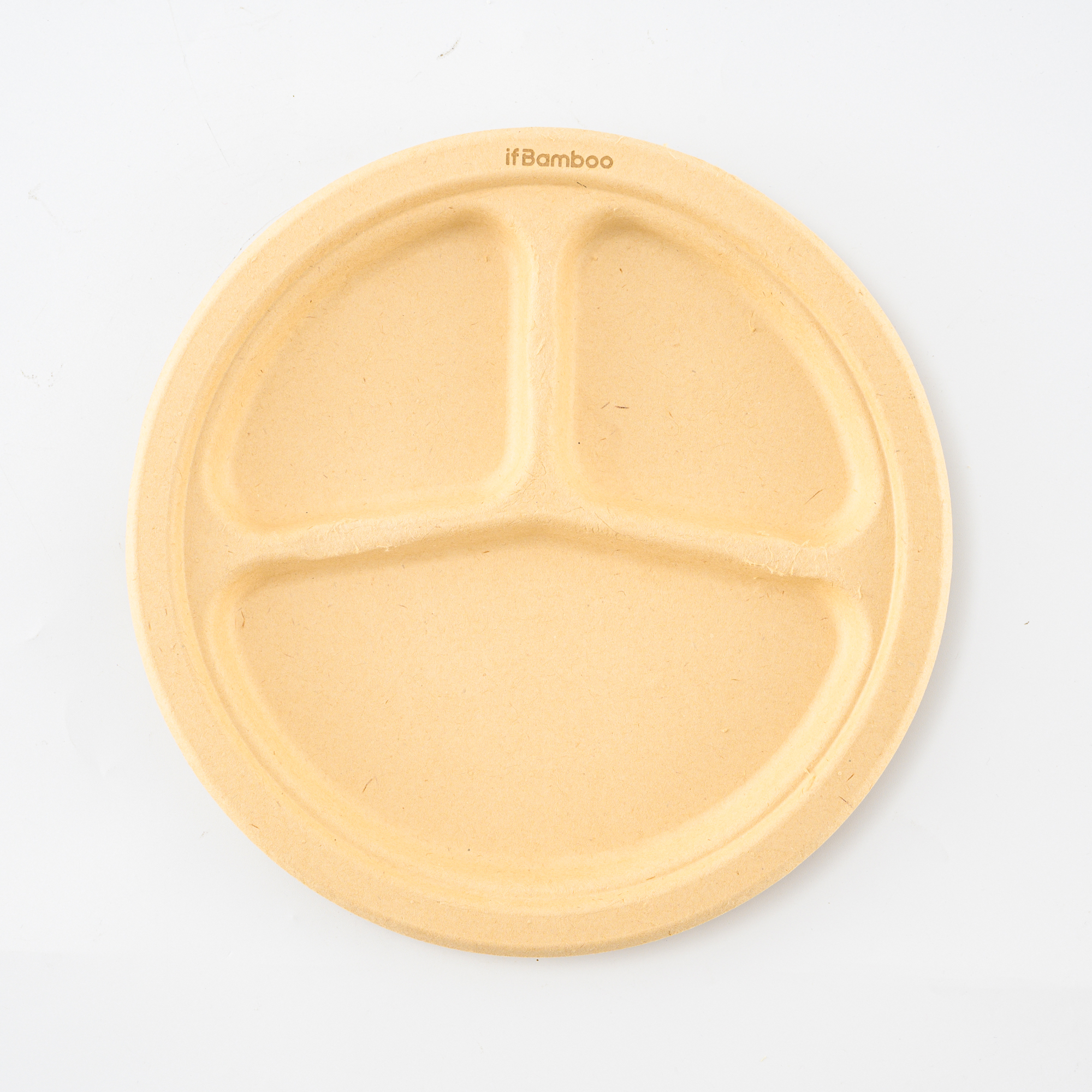 Bamboo fiber disposable dinner plate