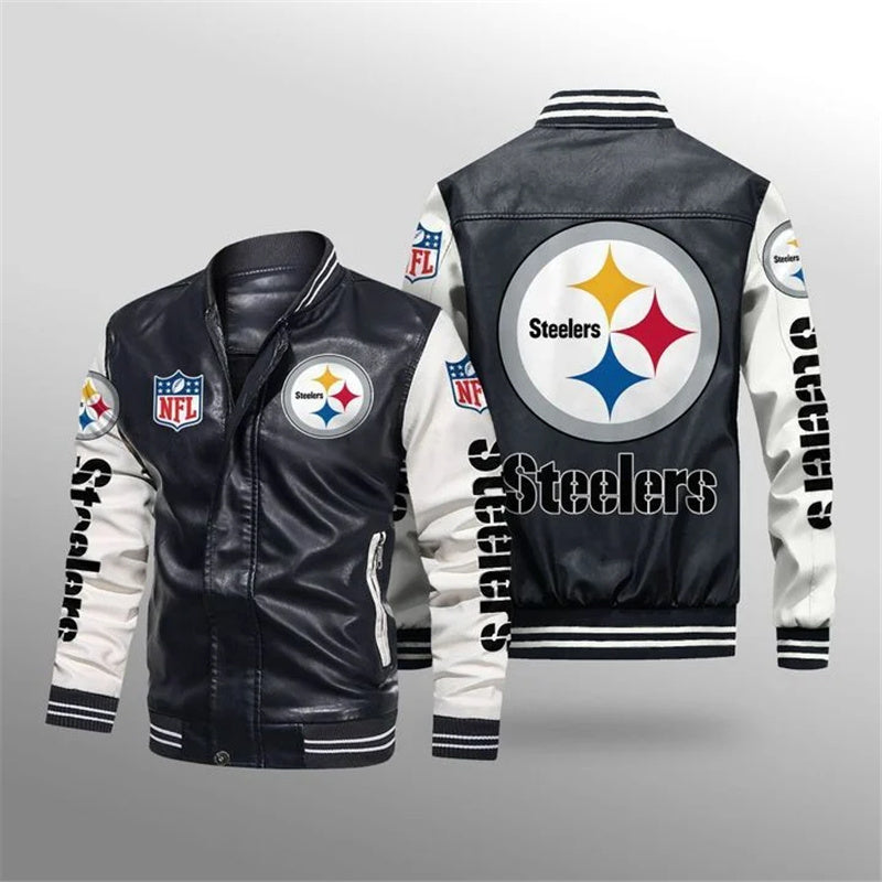 Pittsburgh Steelers Thermal Plush Leather Jacket