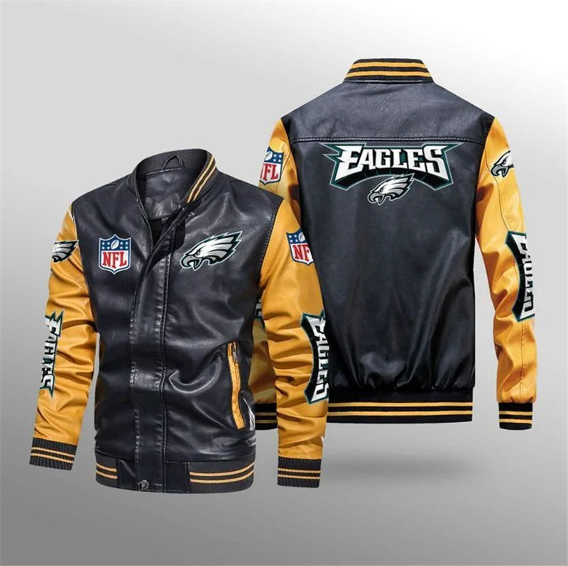 Philadelphia Eagles Thermal Plush Leather Jacket