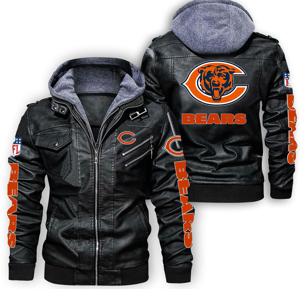Chicago Bears Plush Leather Jacket