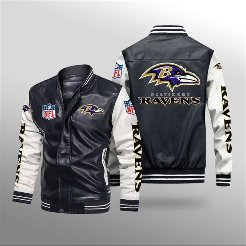 Baltimore Ravens Thermal Plush Leather Jacket