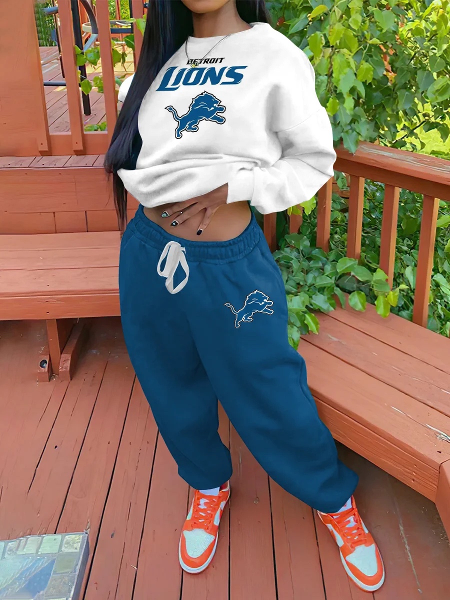 Detroit Lions Sportswear Crewneck Sweatshirt Suit