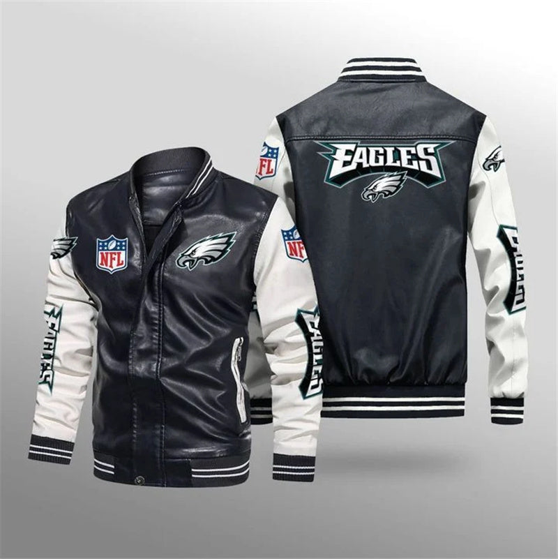 Philadelphia Eagles Thermal Plush Leather Jacket