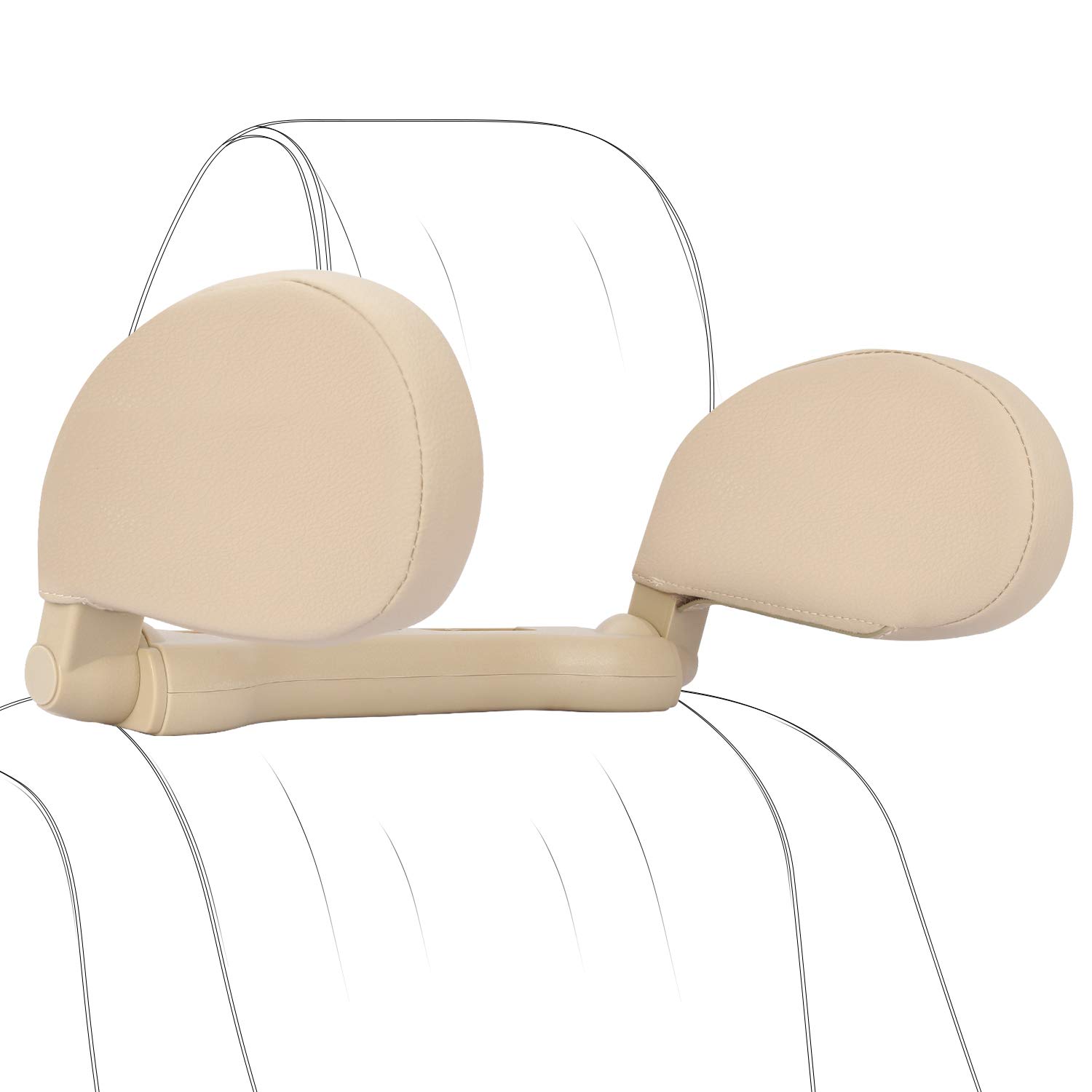 Car neck pillow side headrest