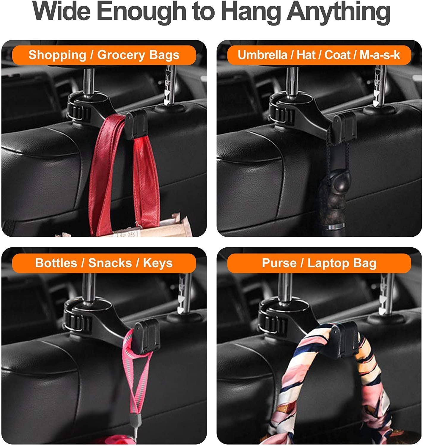 2 In 1 Car Seat Hooks For Purses And Bags With Phone Holder-Buy 5 Get 5 Free & Free Shipping