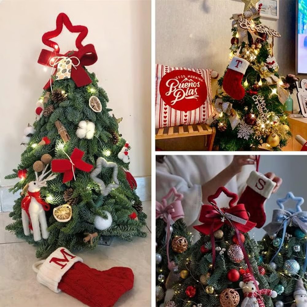 🎅Christmas Sale 49% OFF-🧦Personalized Initial Knitted Christmas Stocking Fireplace Hanging Decor Holiday Party Gift Home Decoration