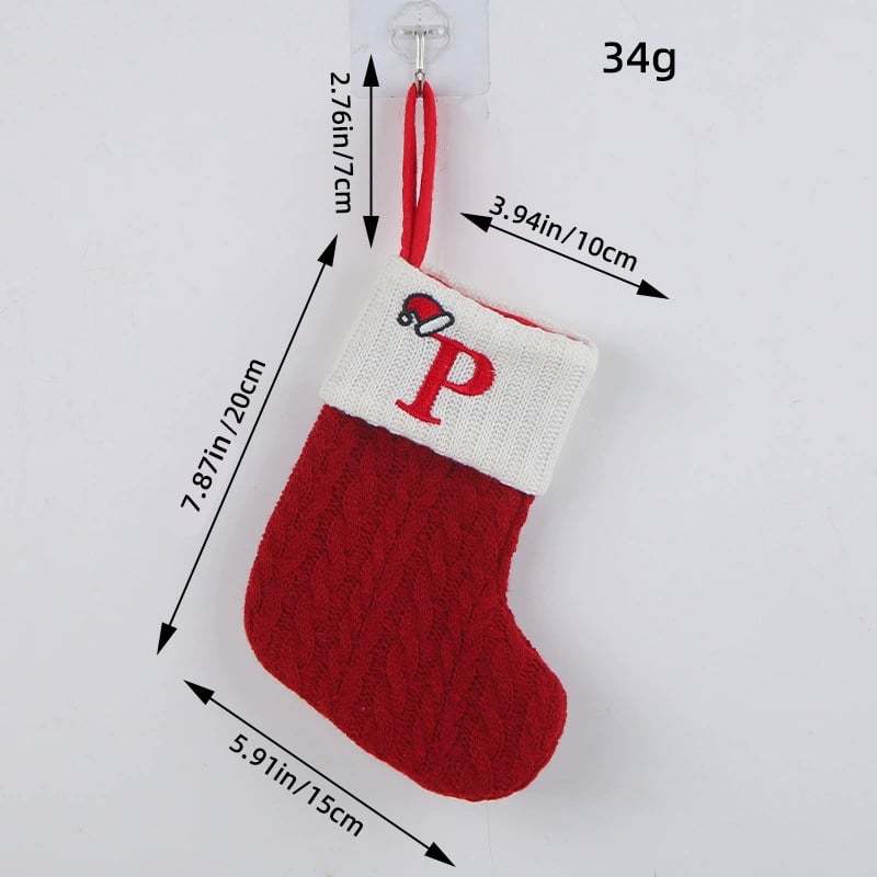 🎅Christmas Sale 49% OFF-🧦Personalized Initial Knitted Christmas Stocking Fireplace Hanging Decor Holiday Party Gift Home Decoration