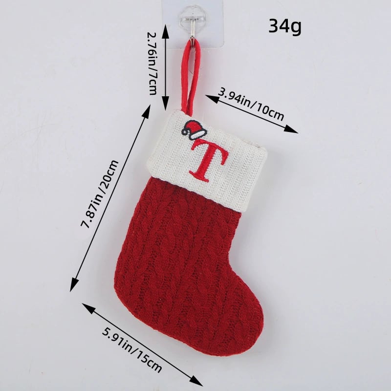 🎅Christmas Sale 49% OFF-🧦Personalized Initial Knitted Christmas Stocking Fireplace Hanging Decor Holiday Party Gift Home Decoration