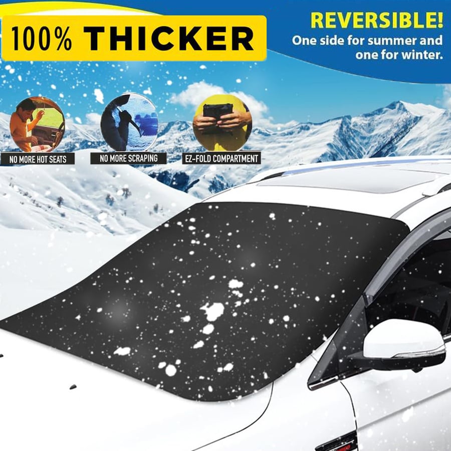 🔥Christmas Hot Sale-🎁2024 Upgraded Car Windshield Magnetic Snow Cover