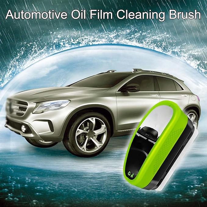 2025 Reusable Oil Film Cleaning Brush, Glass Coating Brush for Windshield, Remove & Prevent Rain and Fog Cleaning Glass Brush