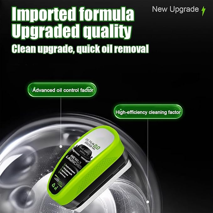 2025 Reusable Oil Film Cleaning Brush, Glass Coating Brush for Windshield, Remove & Prevent Rain and Fog Cleaning Glass Brush