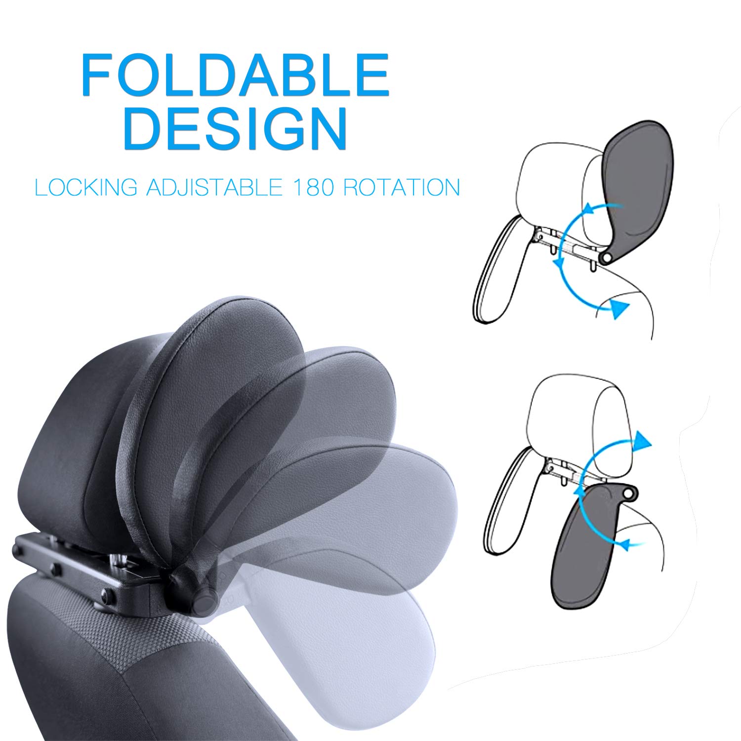 Car neck pillow side headrest