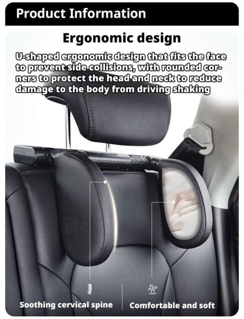 Car neck pillow side headrest