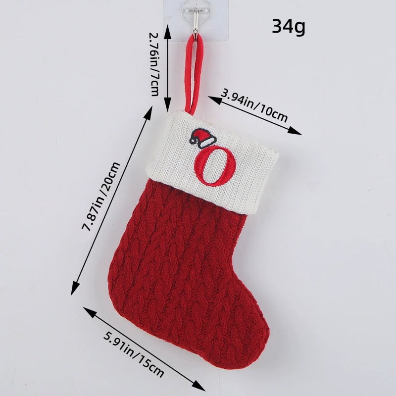 🎅Christmas Sale 49% OFF-🧦Personalized Initial Knitted Christmas Stocking Fireplace Hanging Decor Holiday Party Gift Home Decoration