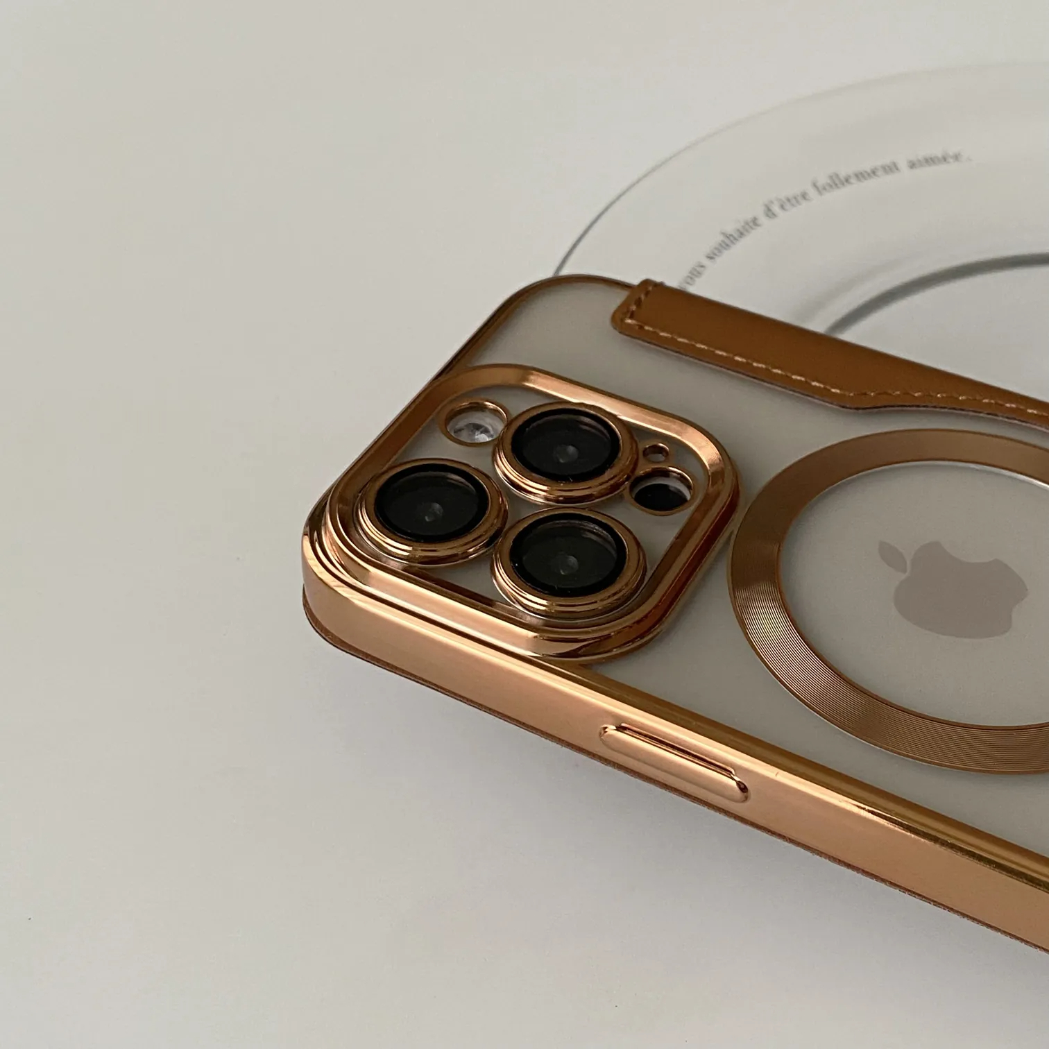 Personalized Leather textured flip phone case