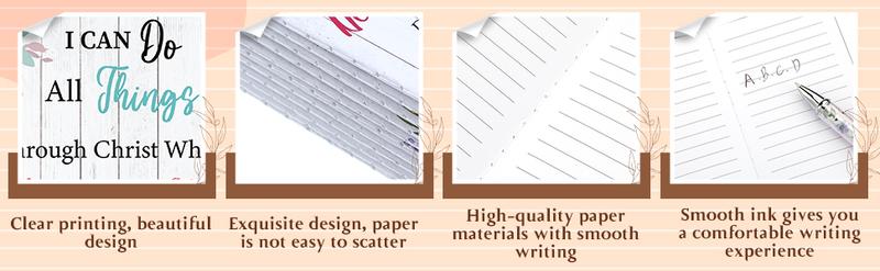 24Pcs Christian Gifts with 12 Motivational Quote Pens and 12 Bible Journal Christian Writing Pens Inspirational Ballpoint Pens Religious Notebooks with Bible Verse Bible Supplies, Gifts for Women  Student Teacher, First Holy Communion Gift, Mother's Day