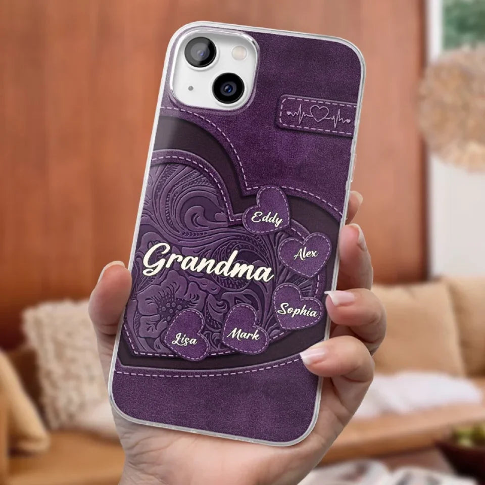 Grandma, Your Love Has Shaped Me In Lasting Ways - Family Personalized Custom Clear Phone Case - Gift For Mom, Grandma