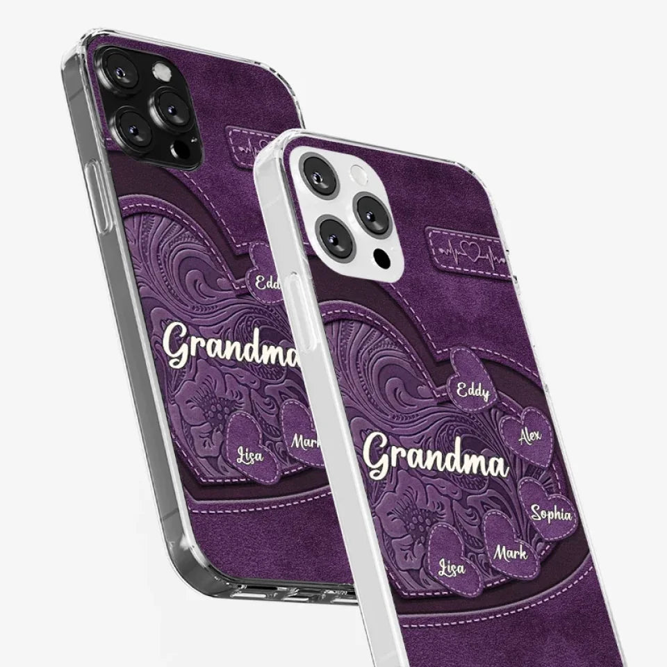 Grandma, Your Love Has Shaped Me In Lasting Ways - Family Personalized Custom Clear Phone Case - Gift For Mom, Grandma