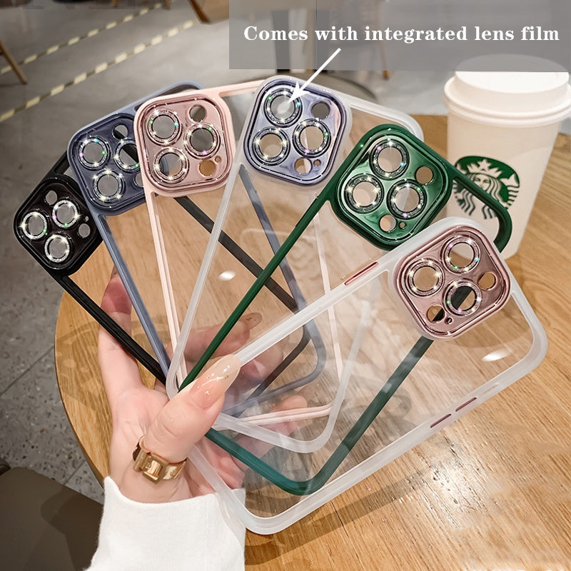 Personalized protective cover all-in-one flash lens film name phone case