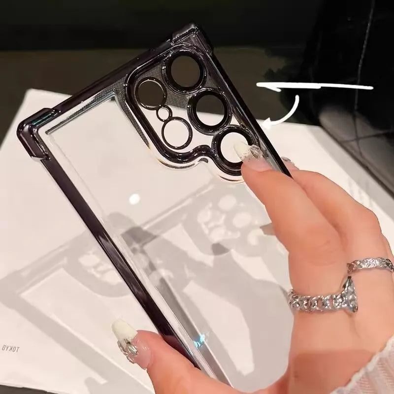 Customized Samsung Casual Vertical Name Ultra Transparent Phone Case(2 Free Shipping)