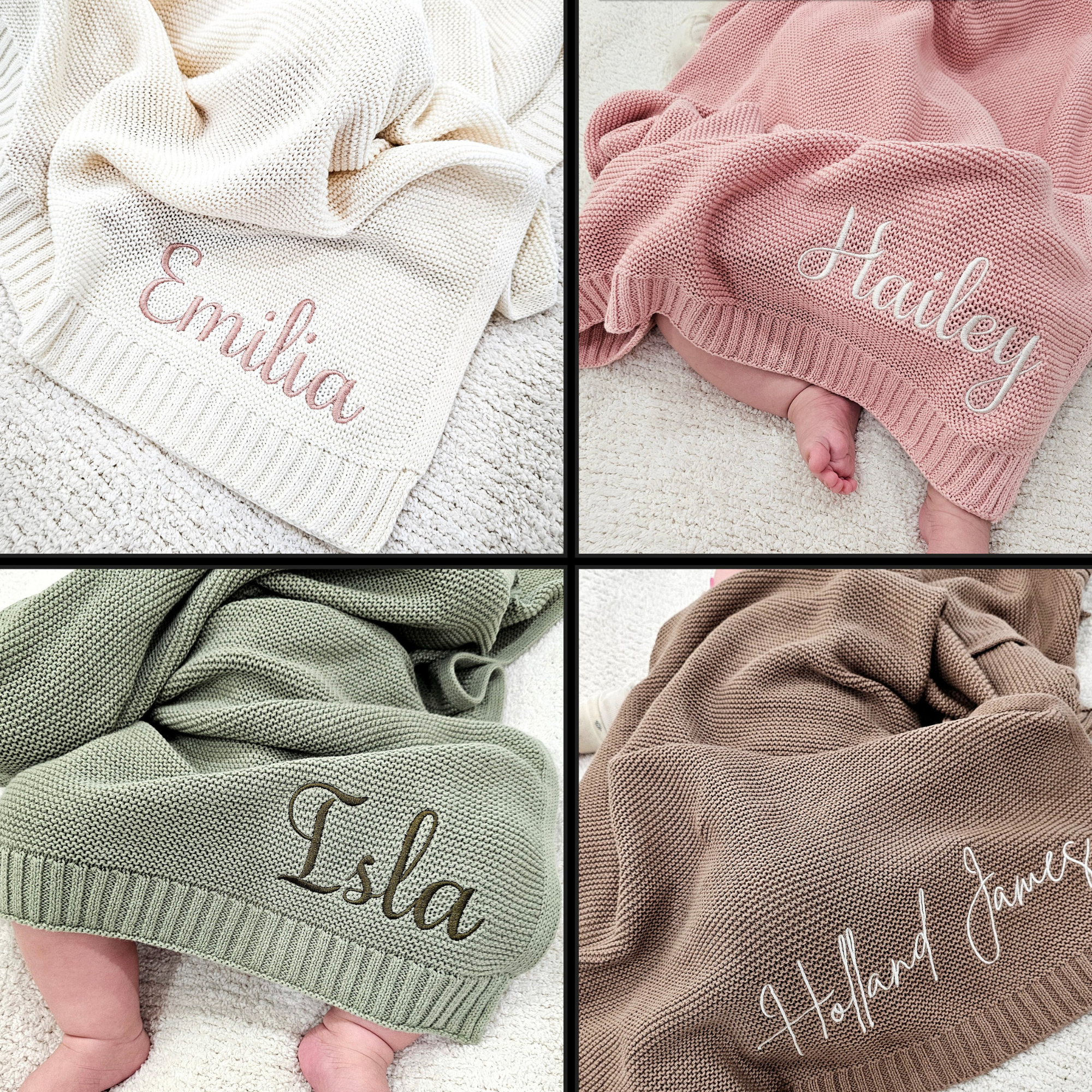 Personalized Embroidered Blanket for Kid Unique Gift