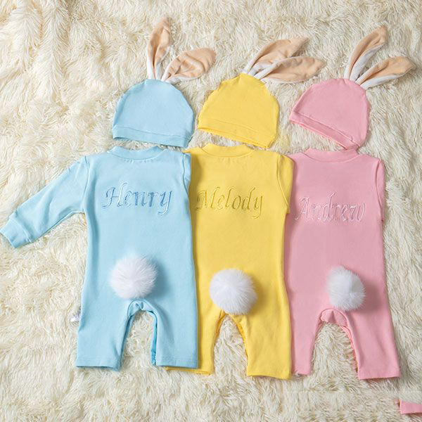 Personalized Bunny Outfit For Baby - 🐰Embroidery Name