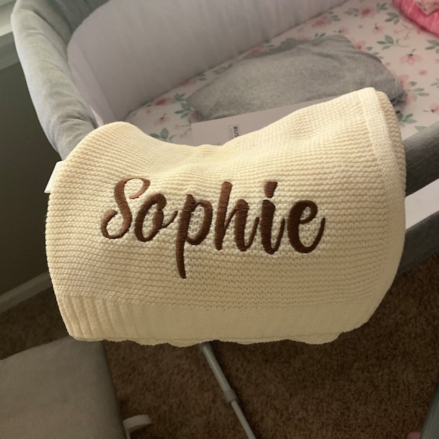 Personalized Embroidered Blanket for Kid Unique Gift
