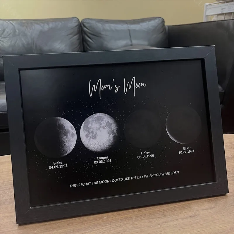 Custom Moon Night Sky Print Family Gift