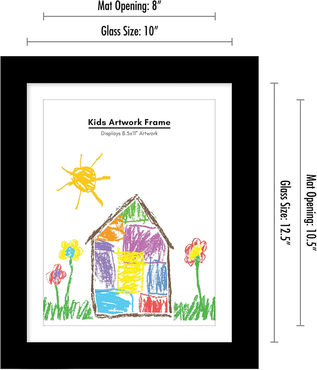10x12.5 Kids Art Frame - Front Loading Picture Frame