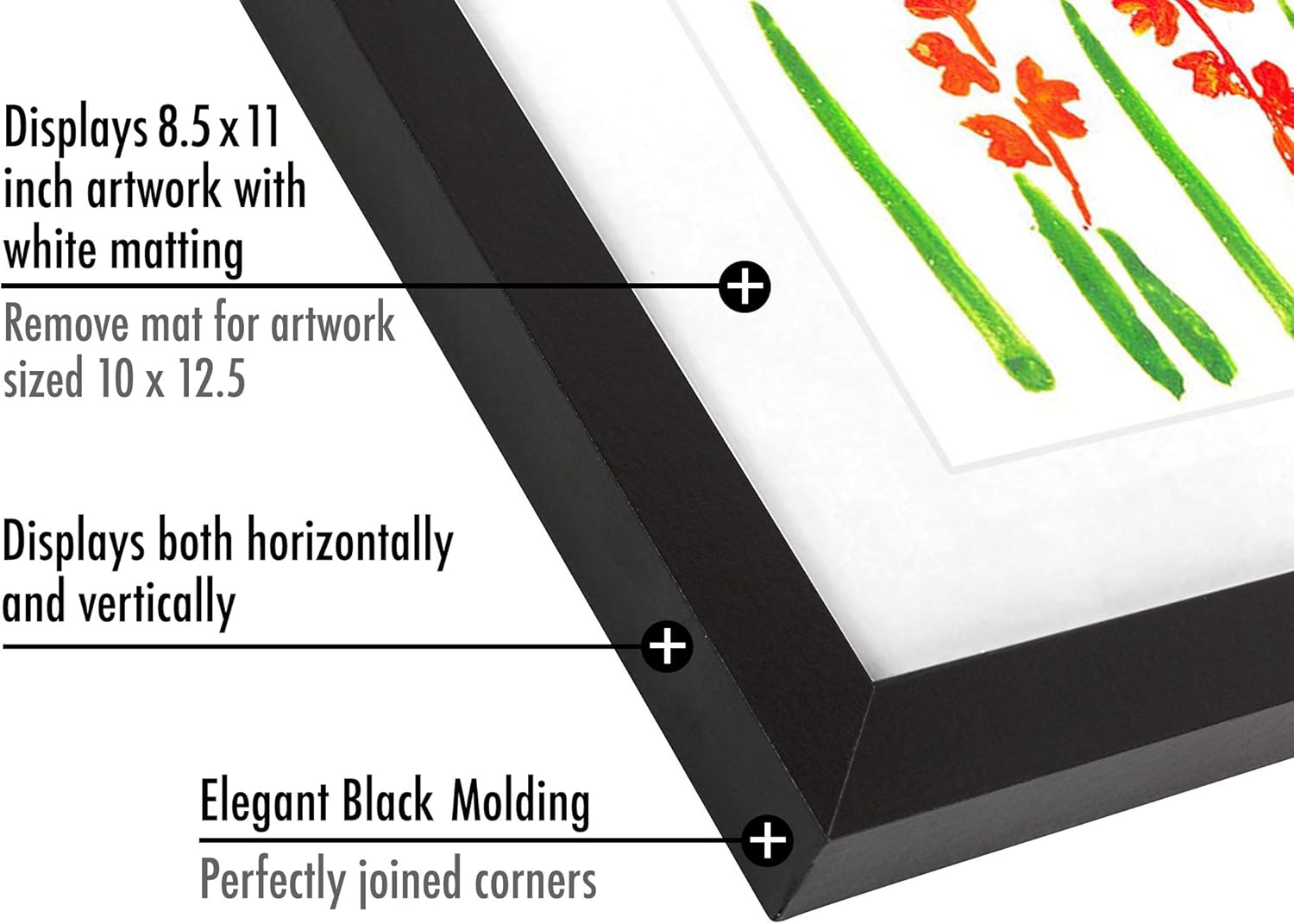 10x12.5 Kids Art Frame - Front Loading Picture Frame