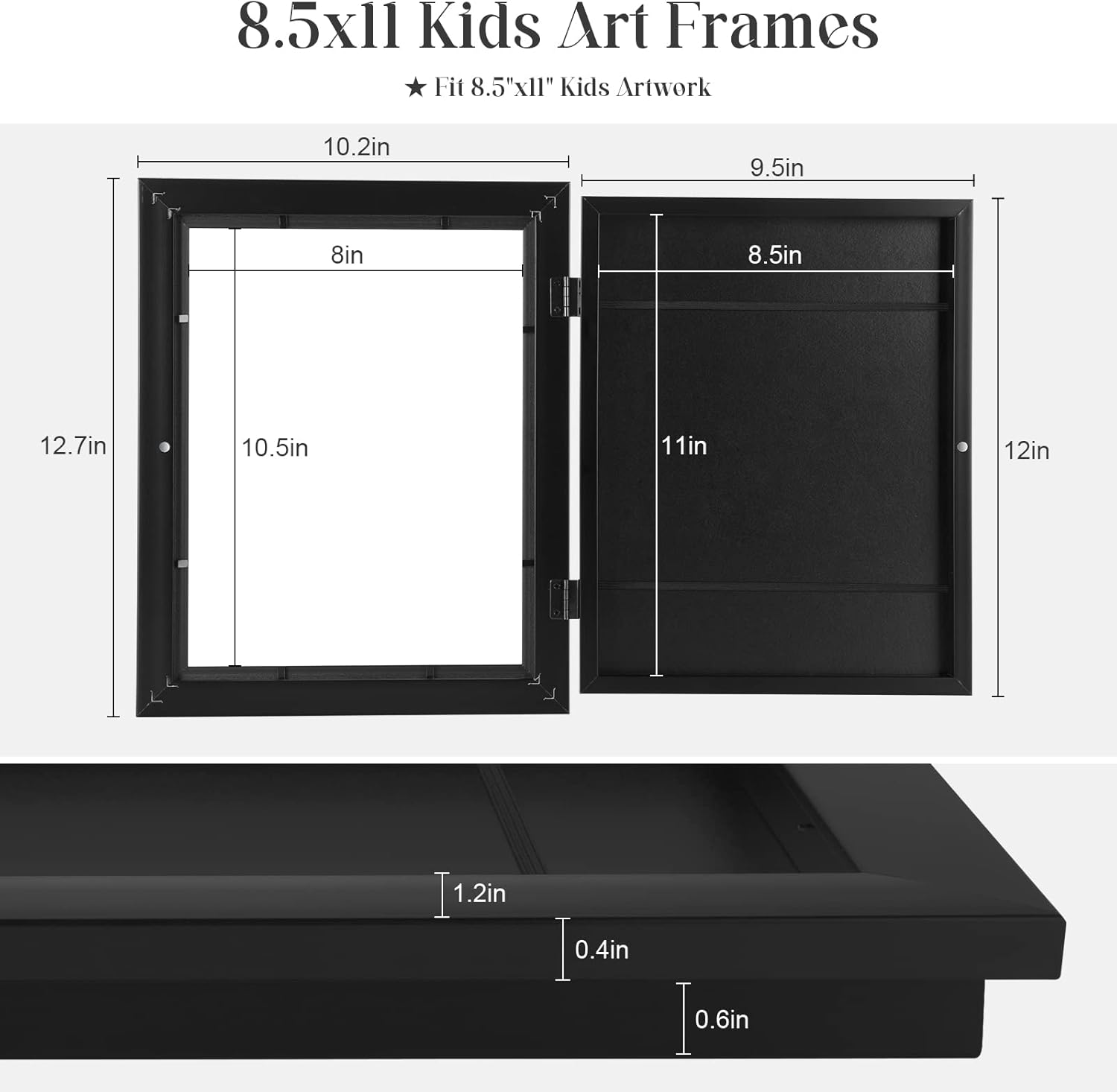Kids Frames, 8.5x11 Front Opening Kids Artwork Frames