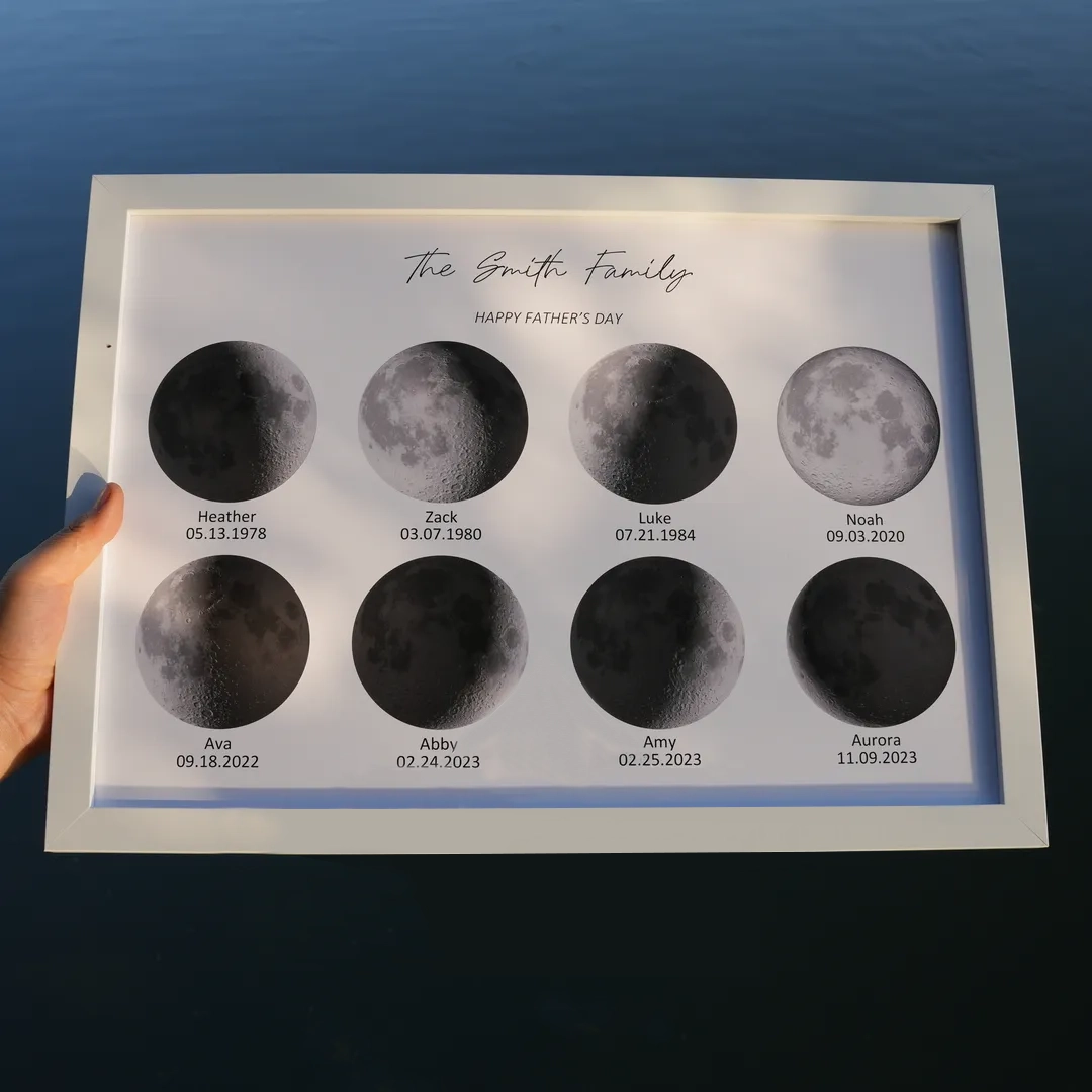 Custom Moon Night Sky Print Family Gift