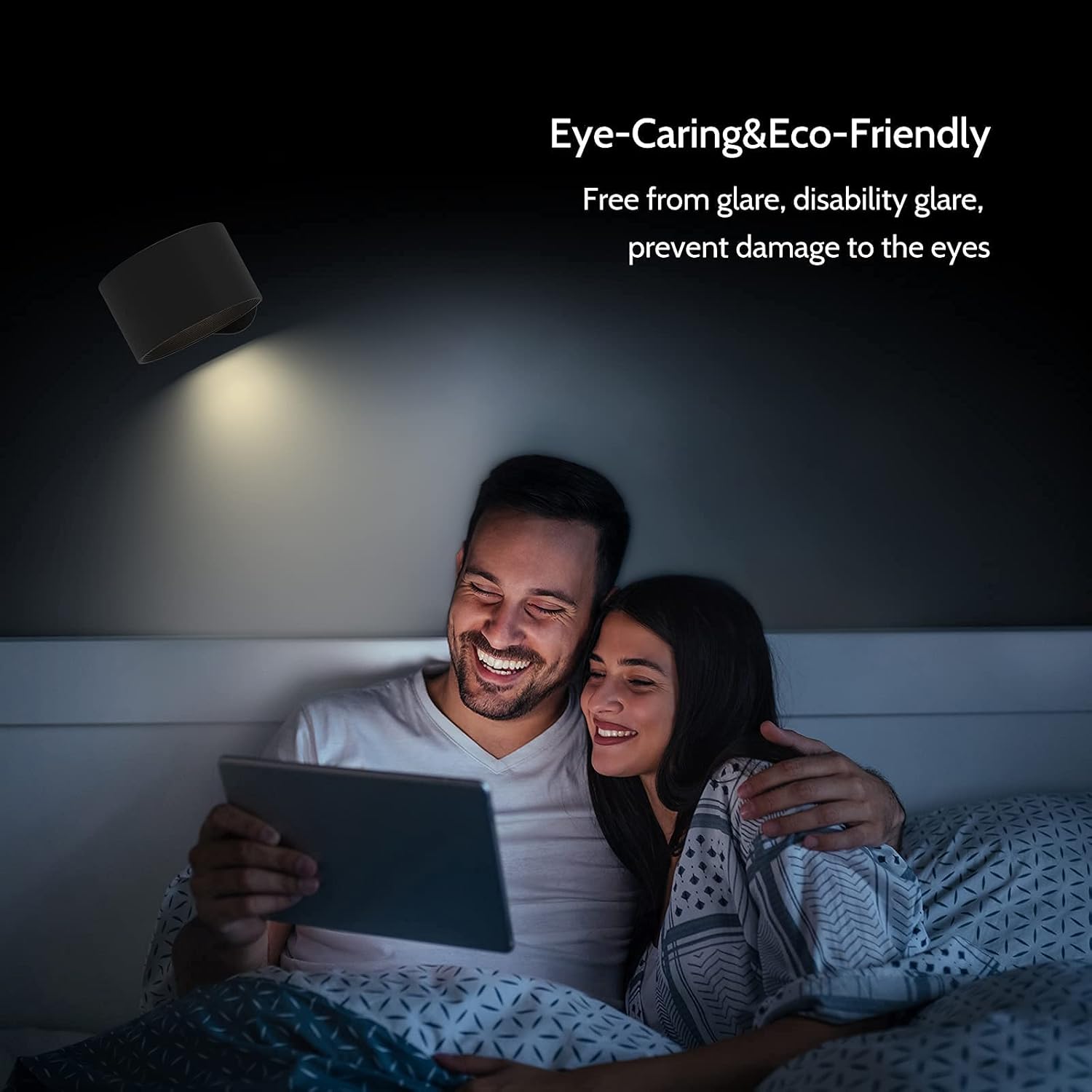 LED Reading Lights, Wall Mounted Sconces with 3 Color Temperatures & 3 Brightness Levels 