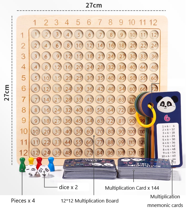 💥 48% - Wooden Multiplication Board Game - BUY 2 FREE SHIPPING!