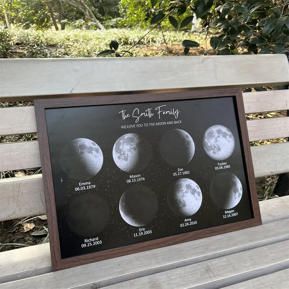 Custom Moon Night Sky Print Family Gift