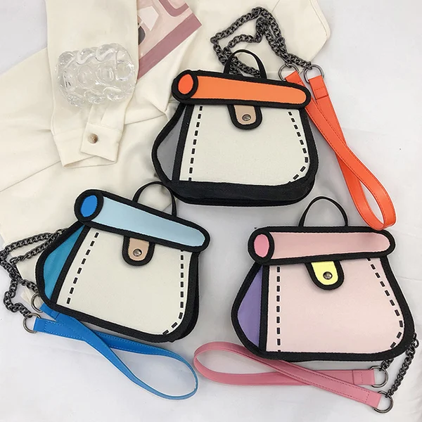 ✨2D Cartoon Handbag