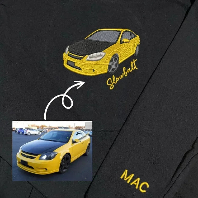 Customized Car Embroidered Hoodies, Car Enthusiast Gifts