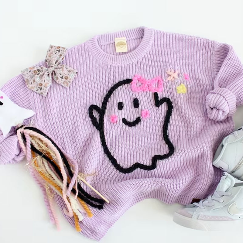 Ghost sweater lilac ghost toddler knit sweater