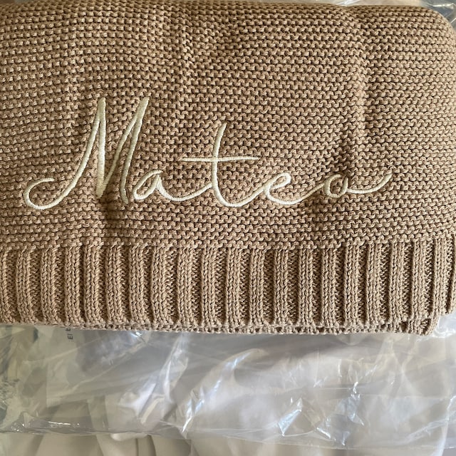 Personalized Embroidered Blanket for Kid Unique Gift