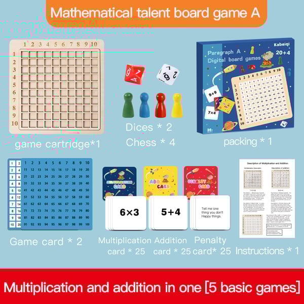 💥 48% - Wooden Multiplication Board Game - BUY 2 FREE SHIPPING!