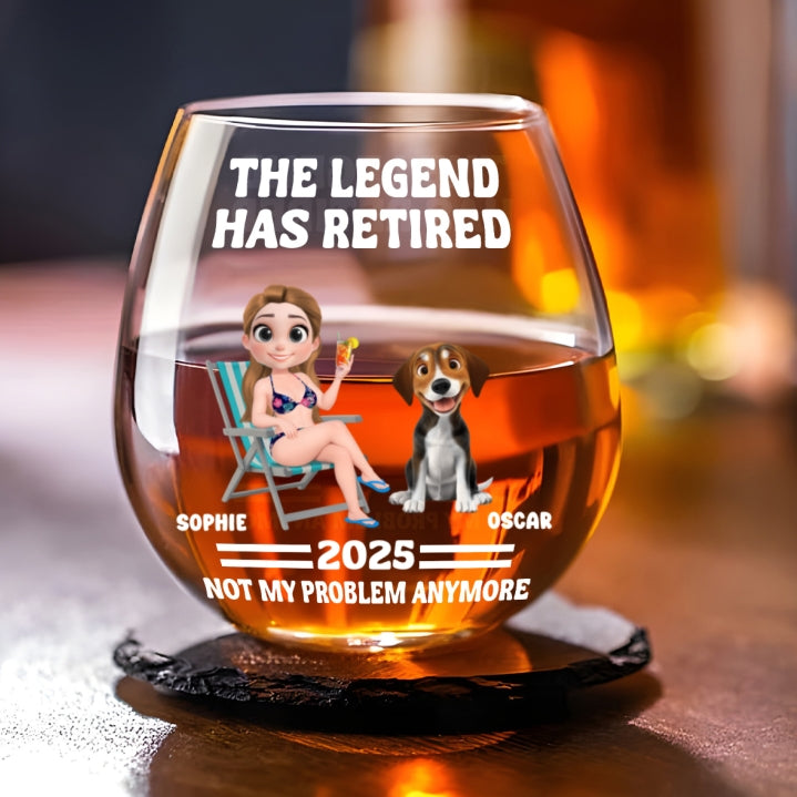 Not My Problem - Wine Glass