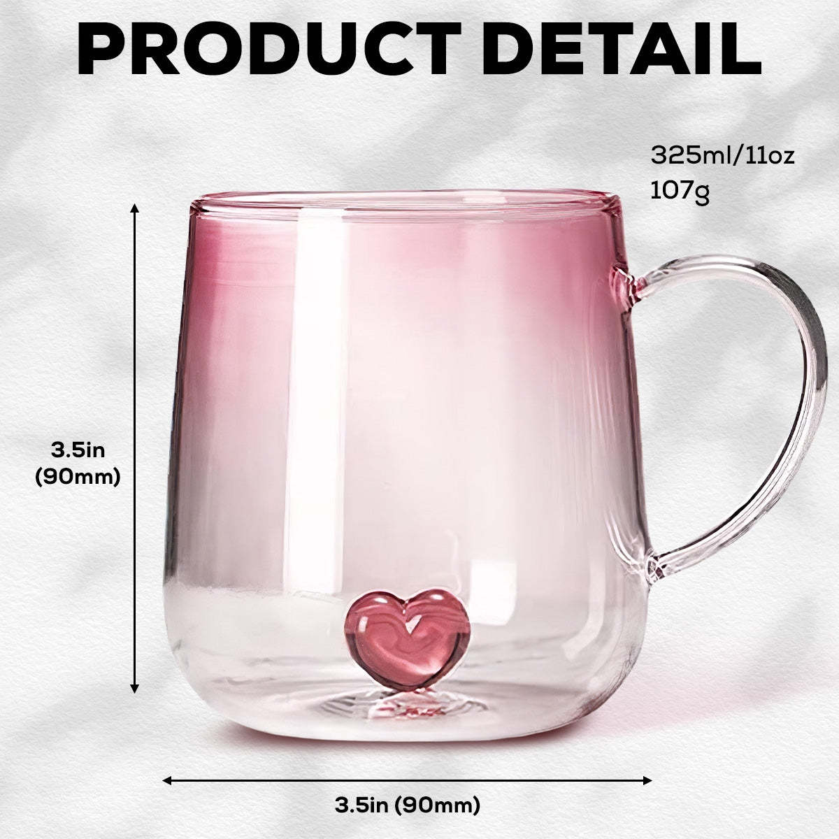 Purfect Mom -  Pink Gradient Glass Mug