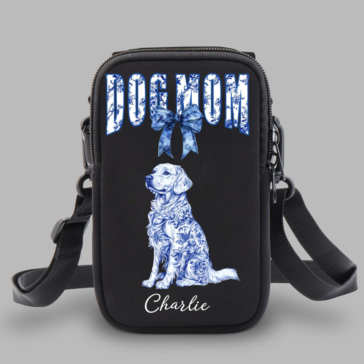 The Dog Mom -  Water Bottle Carrier Bag