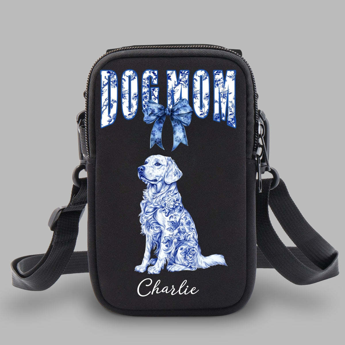 The Dog Mom -  Water Bottle Carrier Bag
