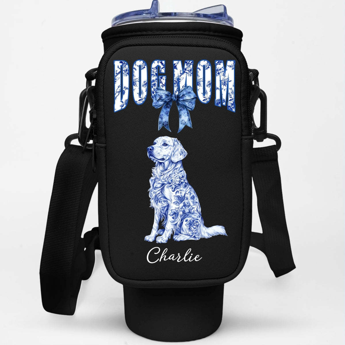 The Dog Mom -  Water Bottle Carrier Bag