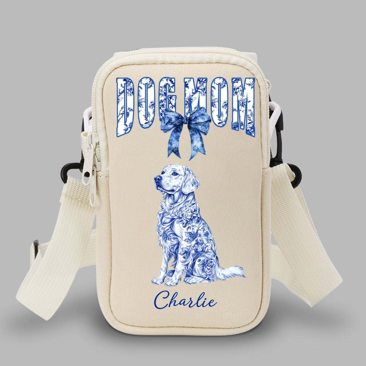 The Dog Mom -  Water Bottle Carrier Bag