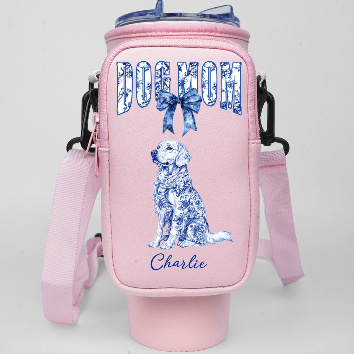 The Dog Mom -  Water Bottle Carrier Bag