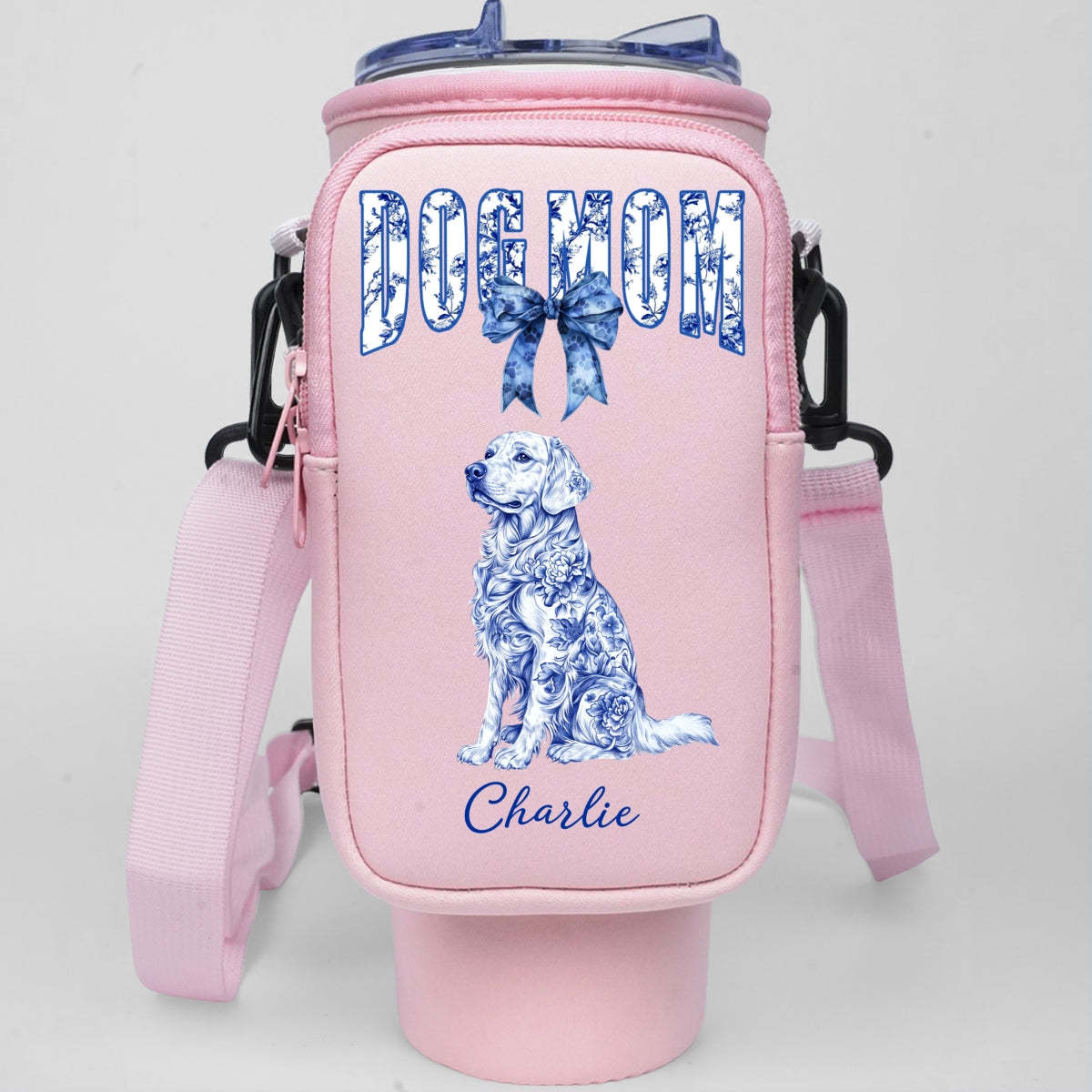The Dog Mom -  Water Bottle Carrier Bag