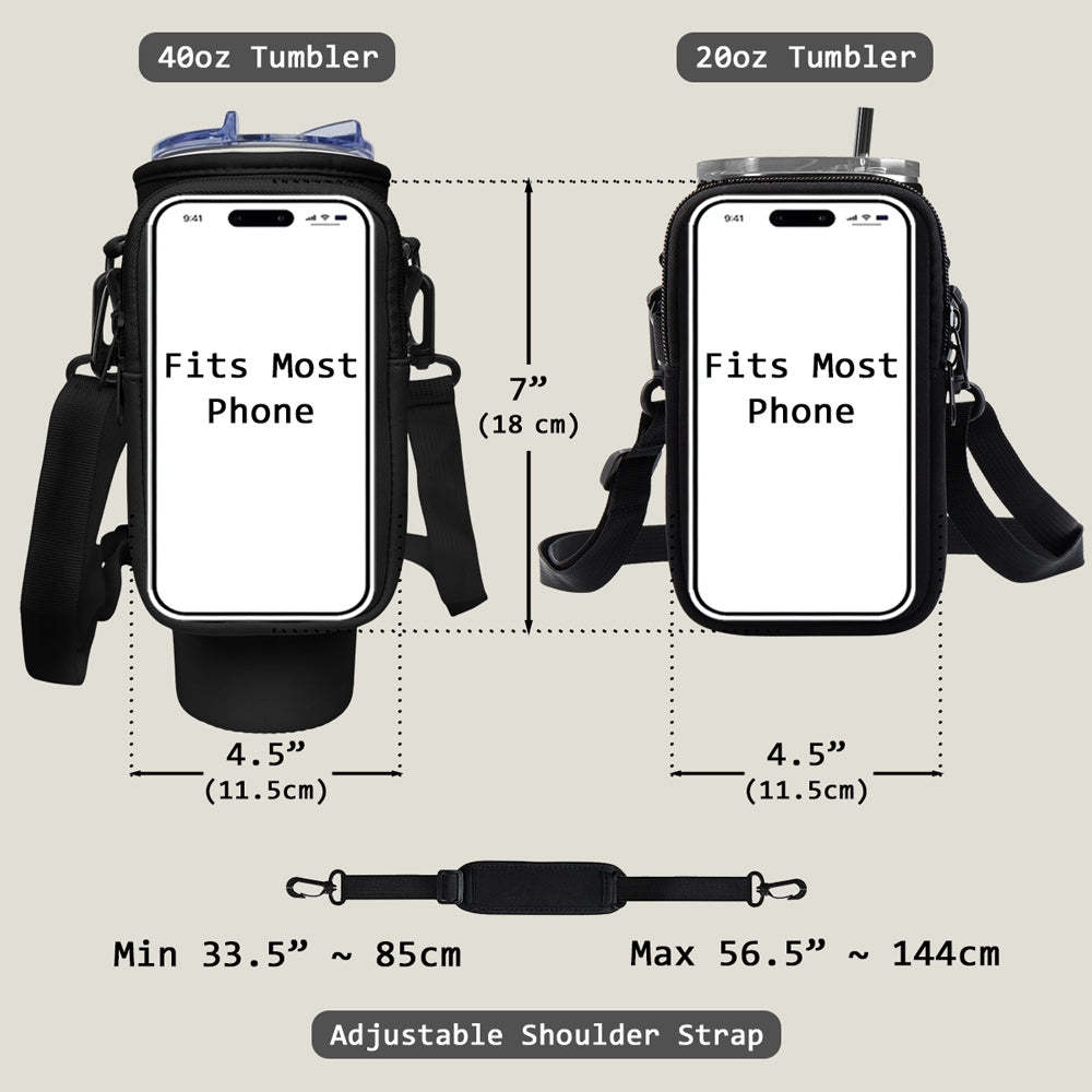 The Dog Mom -  Water Bottle Carrier Bag